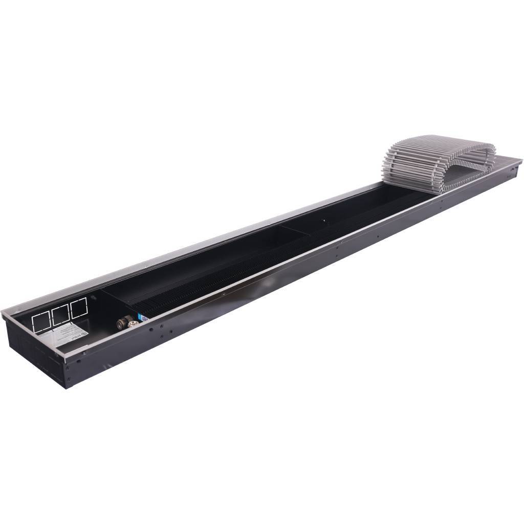 Внутрипольный конвектор STOUT SCN-1100 80х240х2200 (Решётка роликовая) правое подключение, SCN-1100-0824220