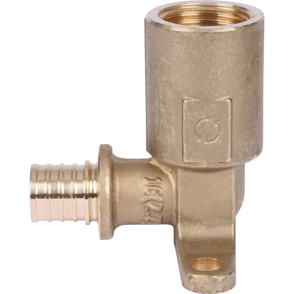 Угольник STOUT настенный с длинным нарезным патрубком 16-Rp 1/2, SFA-0032-001612