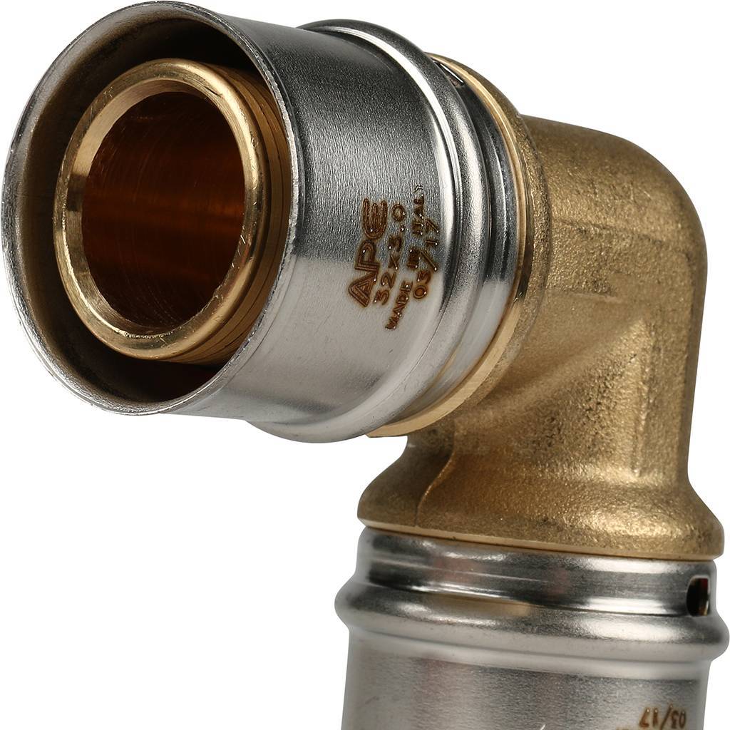 Угольник STOUT  90° 32х32 для металлопластиковых труб прессовой, SFP-0009-003232
