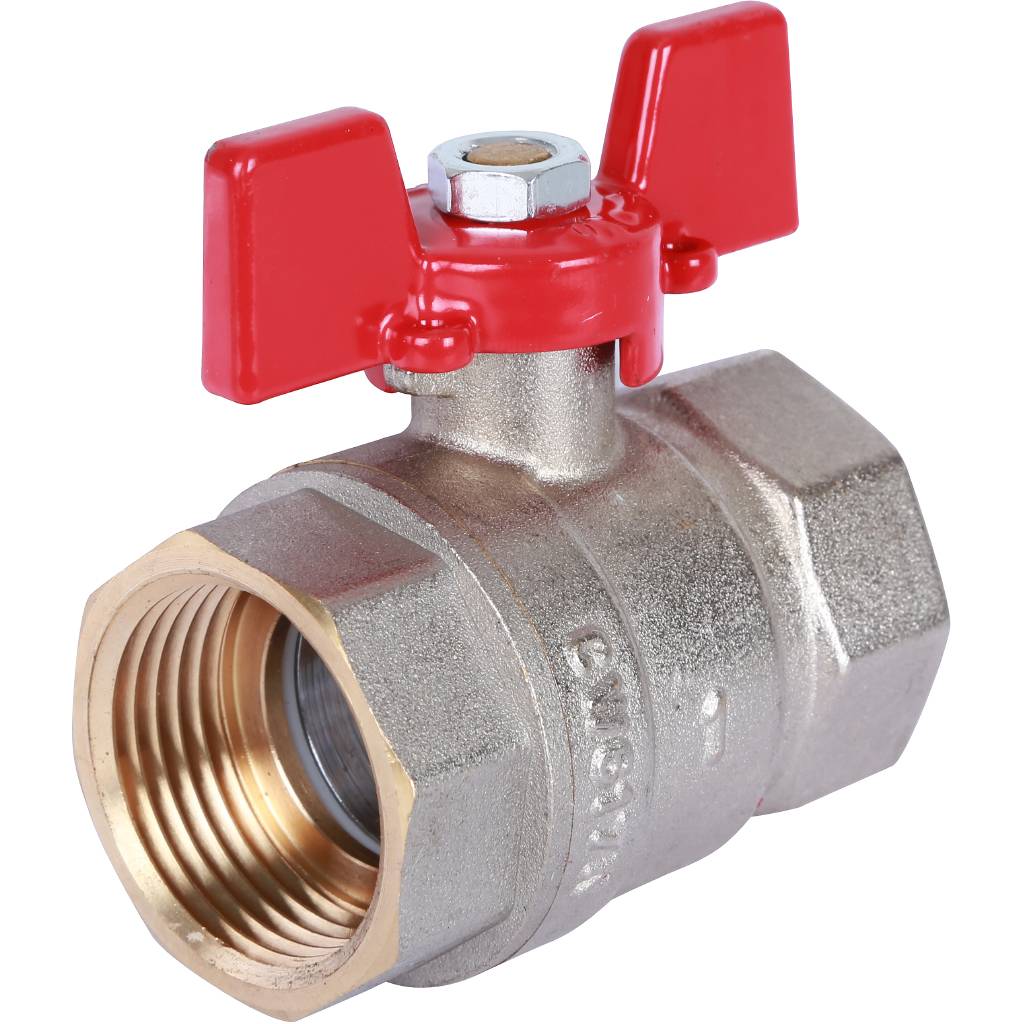 Кран шаровой ROMMER 1 ВН/ВН, ручка бабочка, RBV-0003-0110225