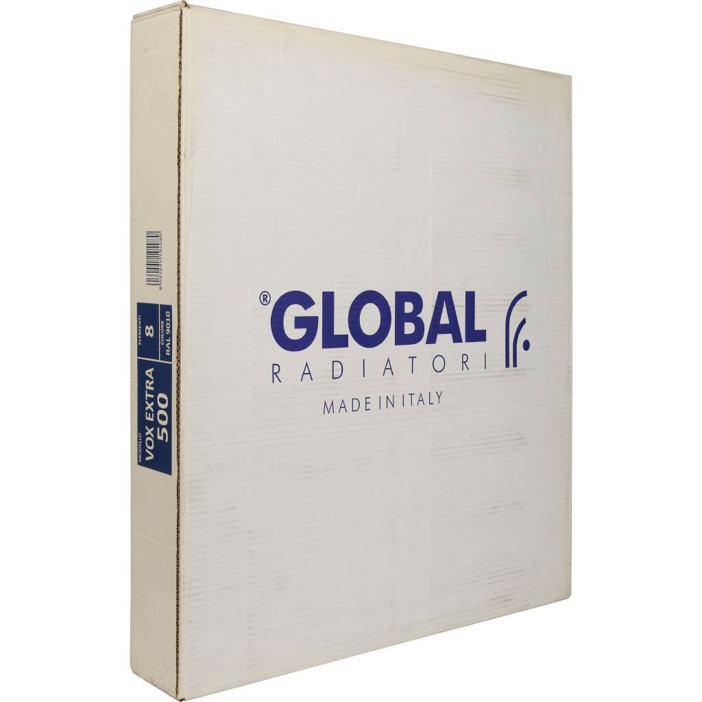 Радиатор алюминиевый Global VOX EXTRA 500 8 секций боковое подключение (белый RAL 9010), 83545