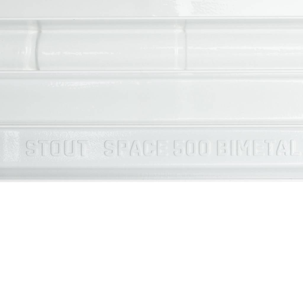 Радиатор биметаллический STOUT Space 500 4 секции боковое подключение RAL9016, SRB-0310-050004
