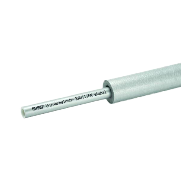 Труба универсальная РЕХАУ RAUTITAN flex PEX 16х2,2 мм, кругл, изол. 9 мм, бухта 50м из сшитого полиэтилена, 11315081025