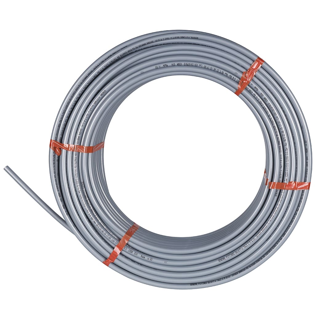 Труба из сшитого полиэтилена GENERAL FITTINGS 16х2,2 (бухта 100 метров) PEX-a с кислородным слоем, серая, TB0030G162200B