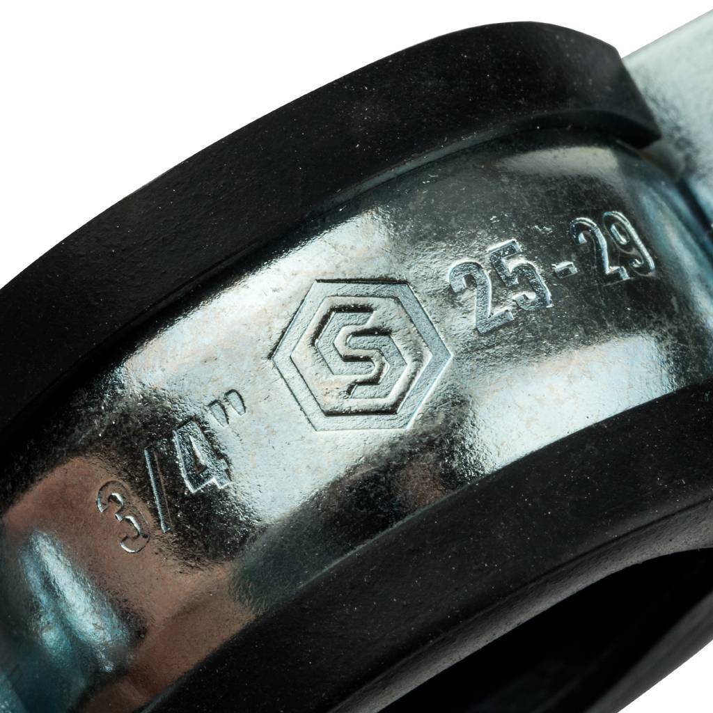 Комплект STOUT хомут+шпилька шуруп +дюбель пластиковый 3/4 (25-29), SAC-0020-100034