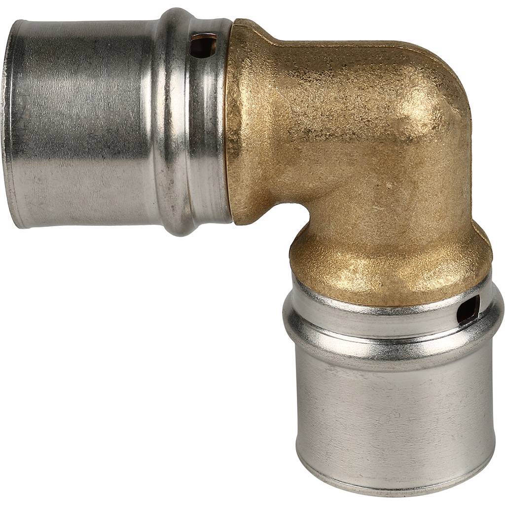 Угольник STOUT  90° 26х26 для металлопластиковых труб прессовой, SFP-0009-002626