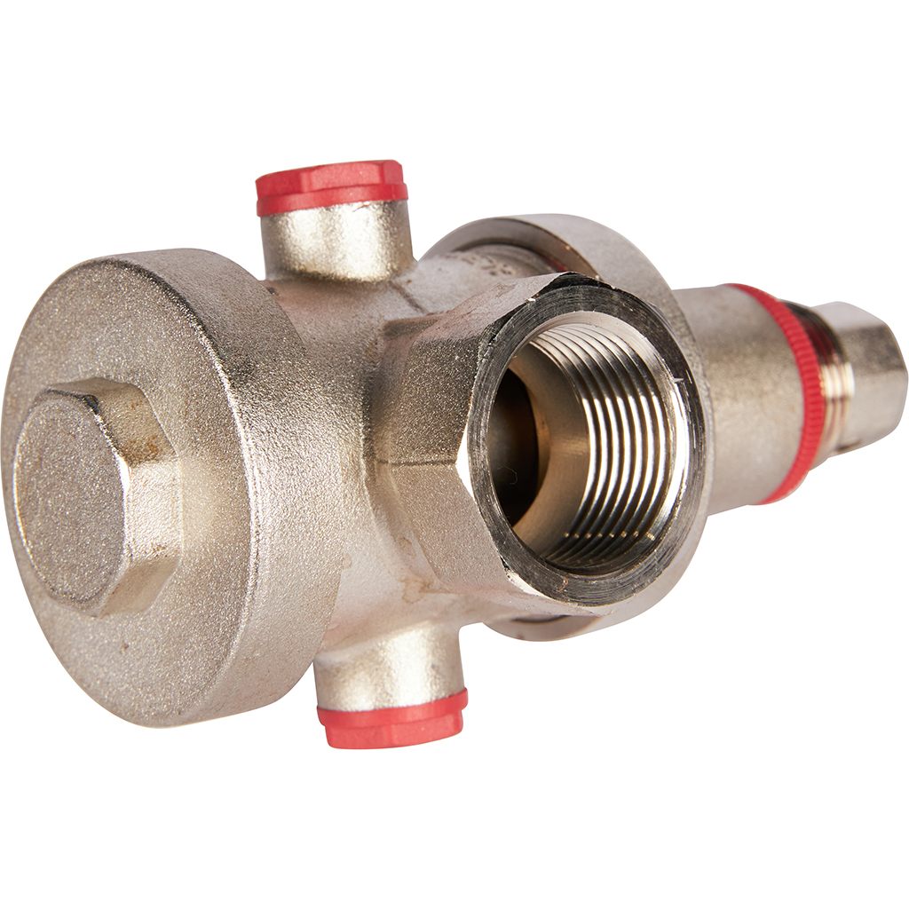 Редуктор давления ROMMER PN25 вн/вн 3/4 с выходом под манометр, RVS-0008-000020