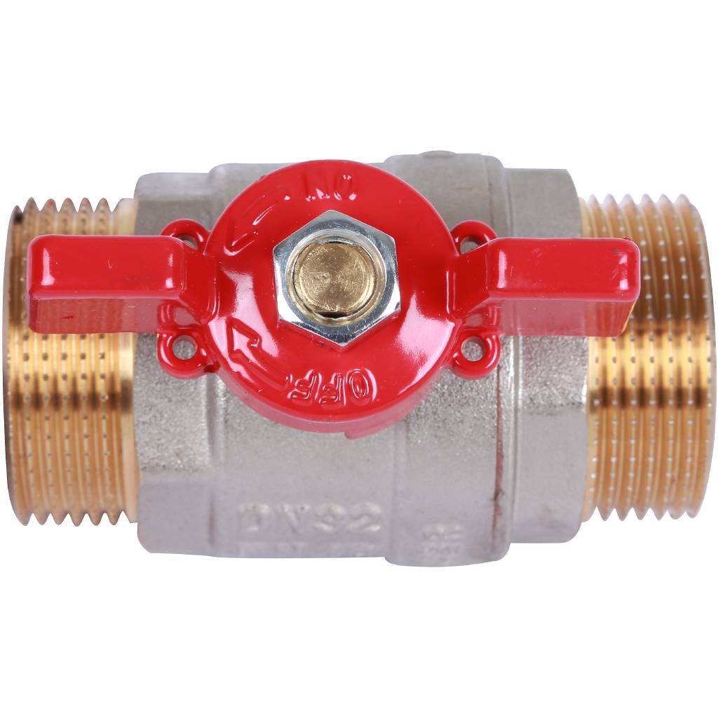 Кран шаровой ROMMER 1 1/4 НР/НР, ручка бабочка, RBV-0007-0410232