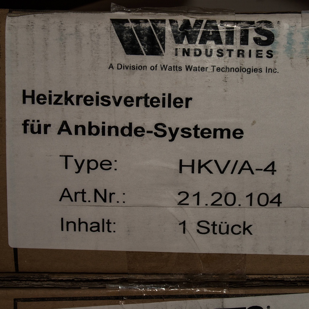 Коллектор для радиаторной разводки Watts HKV/A-4 (21.20.104), 10004542
