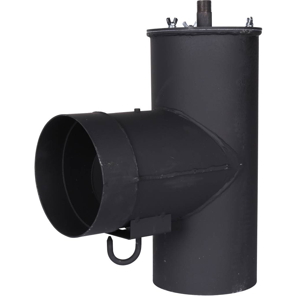 Патрубок дымохода вертикальный ROMMER D=150, L=304, H=396, RSB-1110-041395