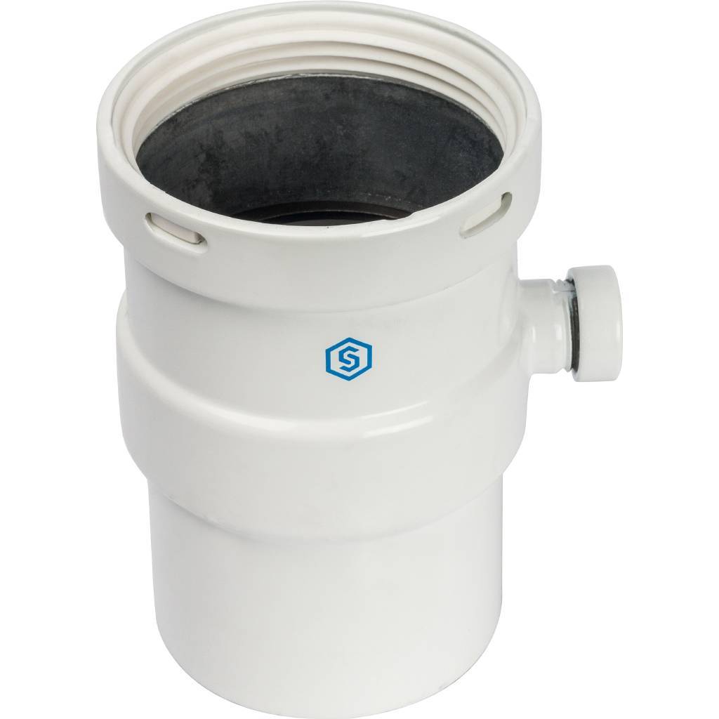 Элемент дымохода STOUT горизонтальный DN80 п/м с патрубком для отвода конденсата, SCA-0080-020135