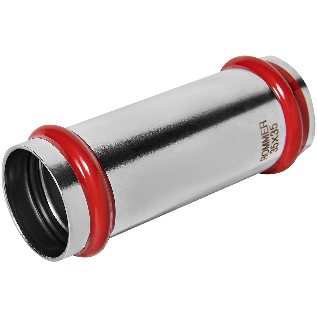 Муфта ROMMER надвижная ВПр, 35, из нержавеющей стали прессовой, RSS-1019-000035