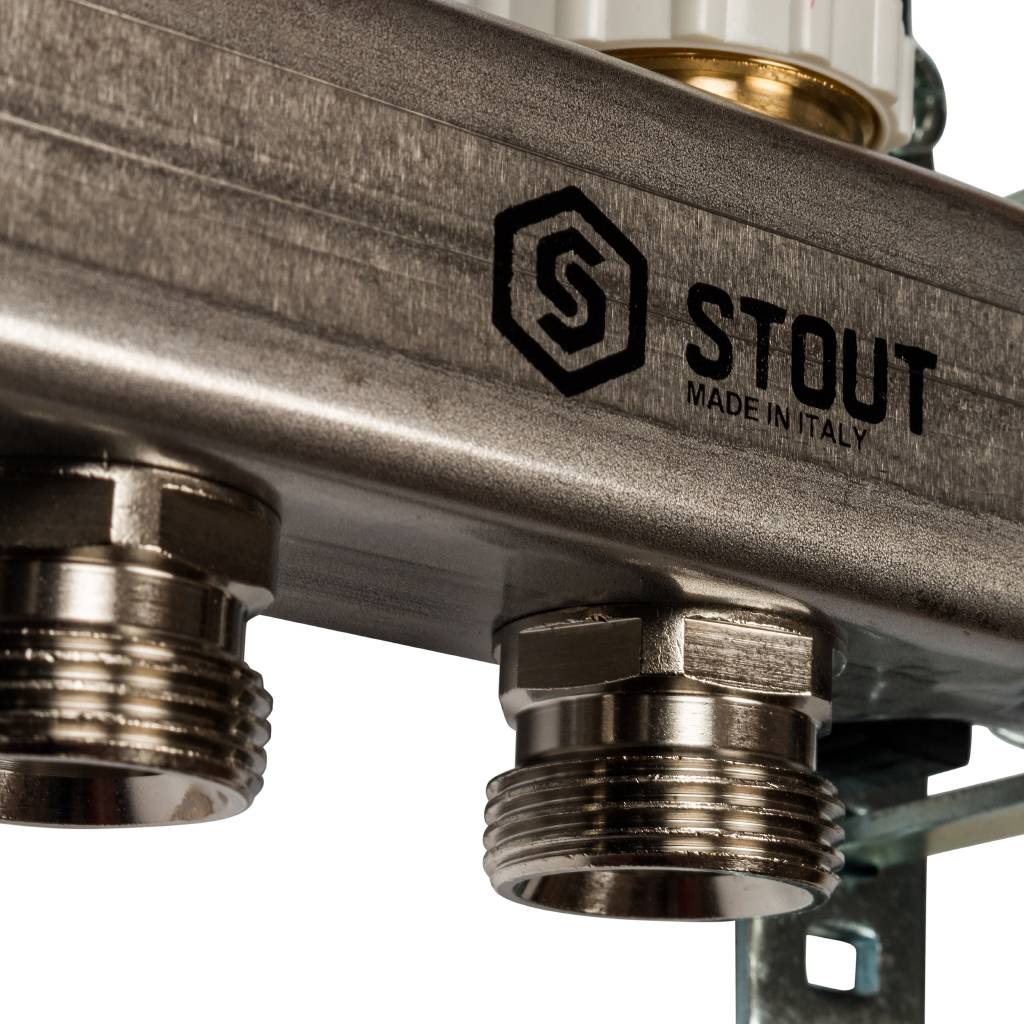 Коллектор из нержавеющей стали с расходомерами STOUT 12 выходов, SMS 0917 000012