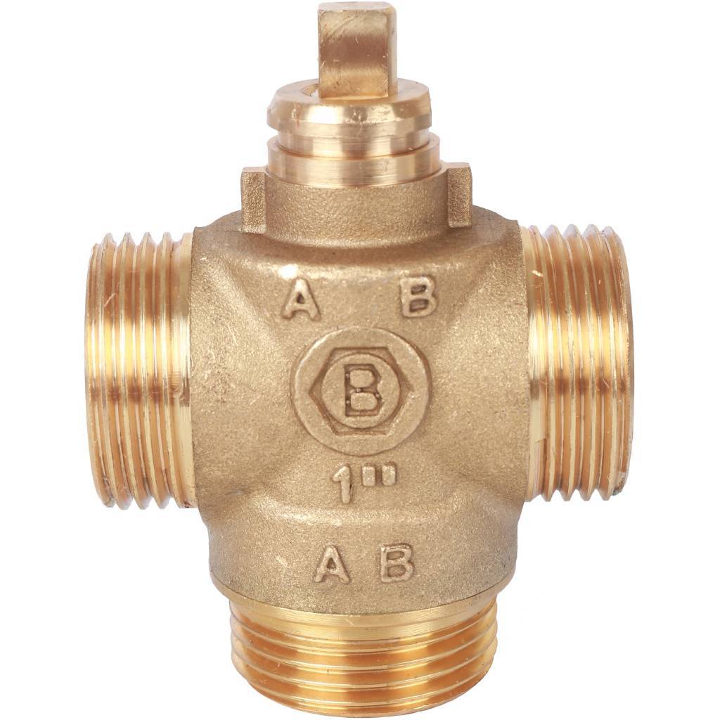 Компактный 3-Ходовой зональный клапан, сервопривод STOUT 230V, с кабелем 1м., НР 1, SVM-0070-300125