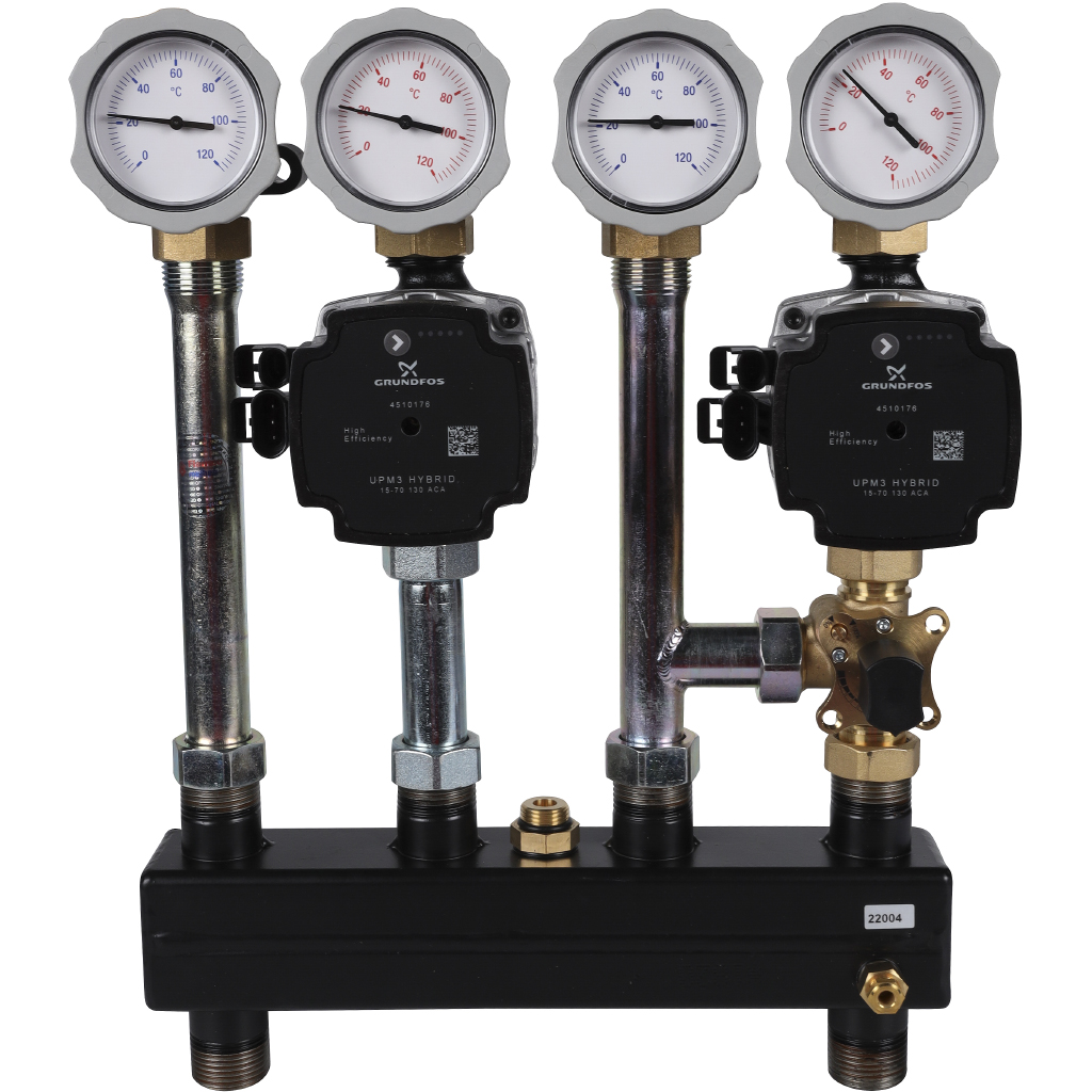 Насосно-смесительный модуль Meibes Kombimix UK_MK с насосом Grundfos UPM3 70 (без сервопривода), M26102.3OSRU