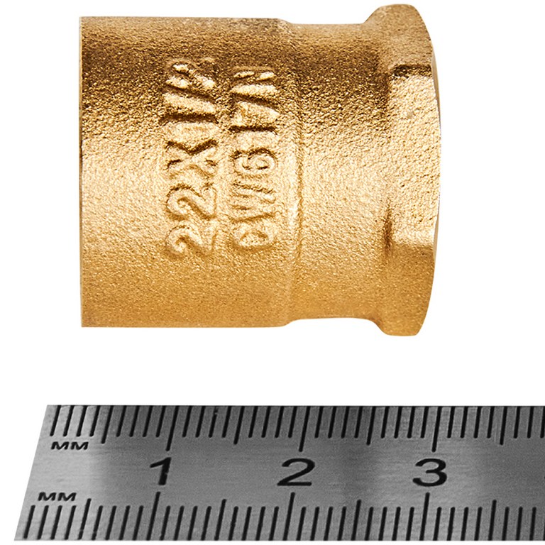 Переход JINTIAN ВП-ВР 22x1/2 из латуни под пайку, JT-142702212