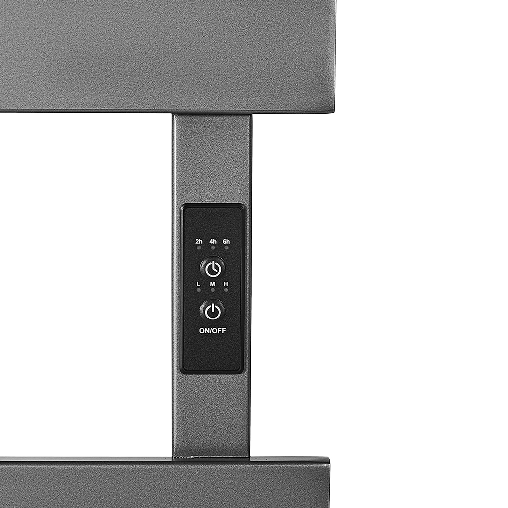Полотенцесушитель электрический STOUT NEOSOUL quadro 100*50 Графит, SHQ-N4QQ-010050