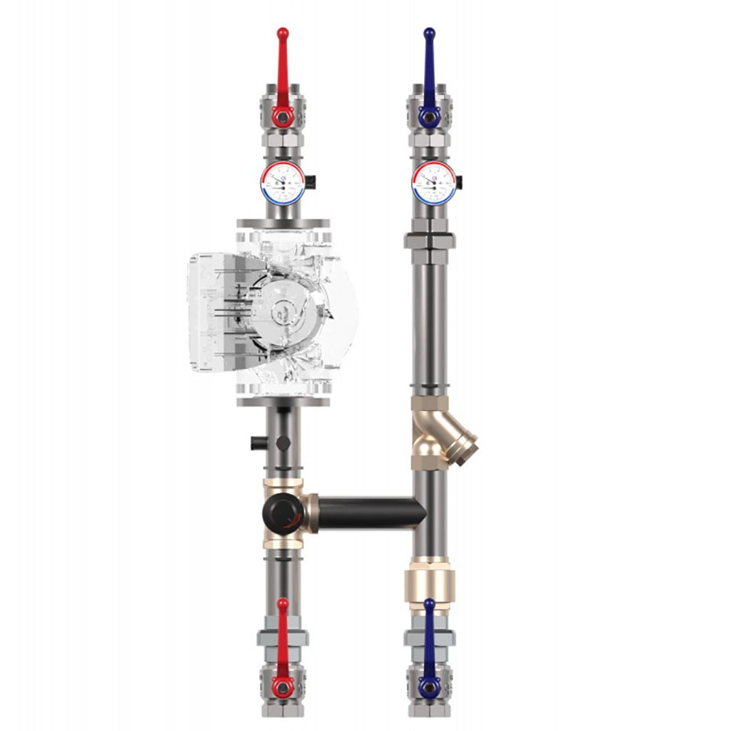 Насосная группа GIDRUSS NGSS-50C (2, поворотный смеситель KVs 40), NG 50A10 23