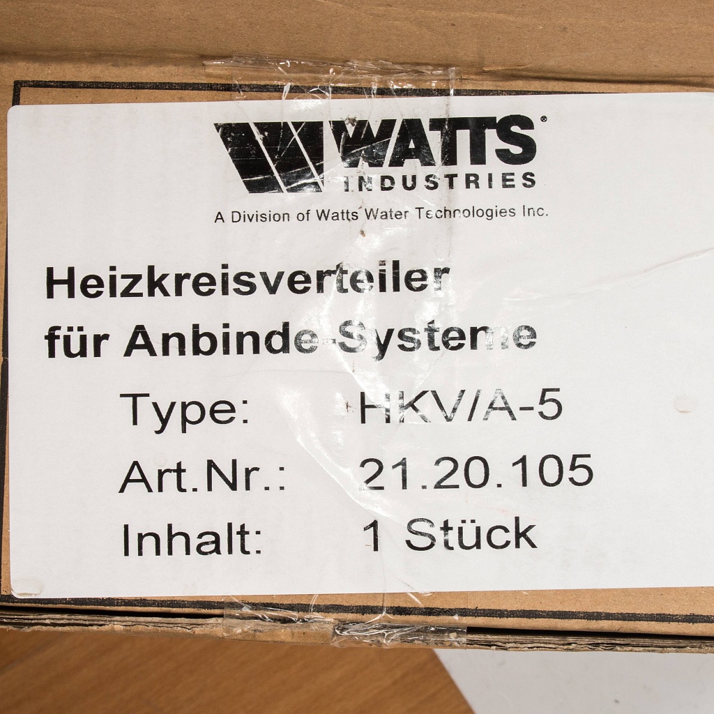 Коллектор для радиаторной разводки Watts HKV/A-5 (21.20.105), 10004544