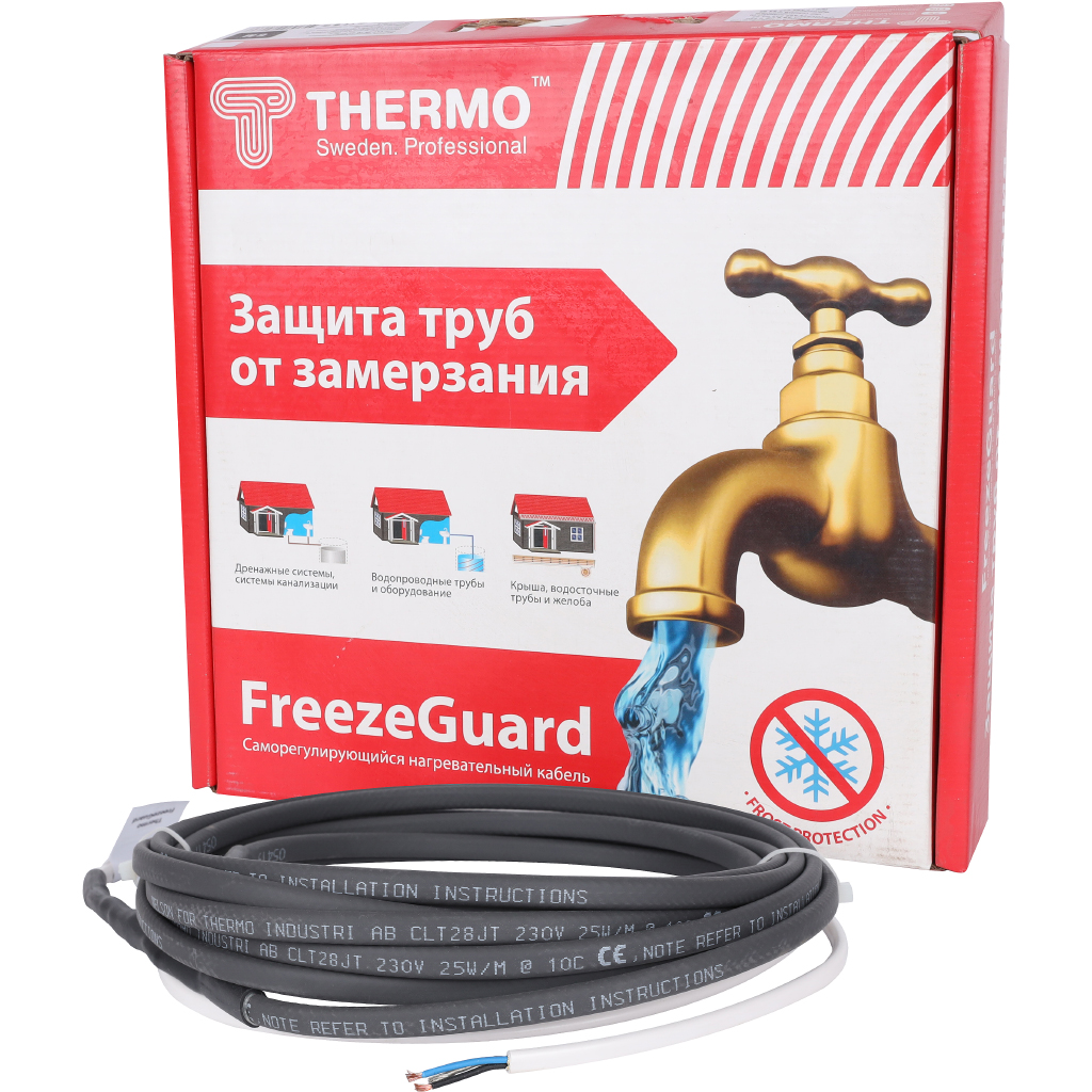 Комплект кабеля для обогрева труб THERMO 6м, 25 Вт/м, FG 6/25B