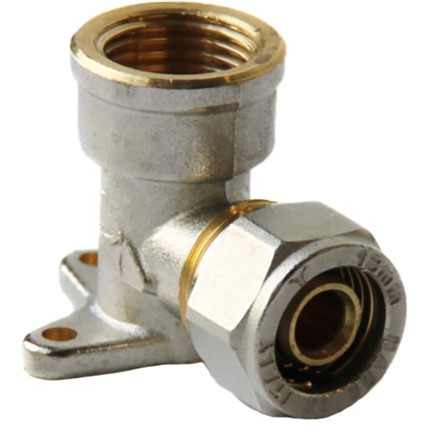 Угольник Pro Aqua D 16x1/2 с креплением ВР (компресс.), K22-16-F15