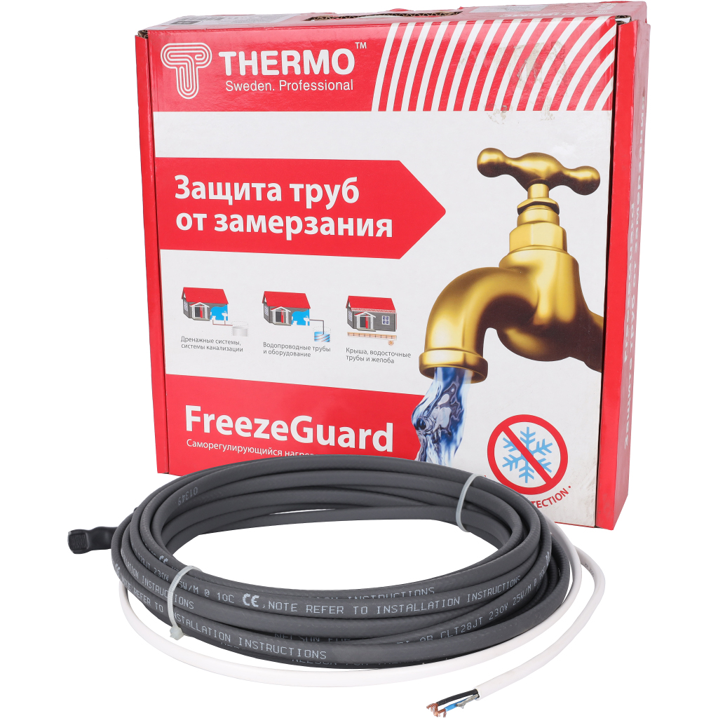 Комплект кабеля для обогрева труб THERMO 10м, 25 Вт/м, FG 10/25B