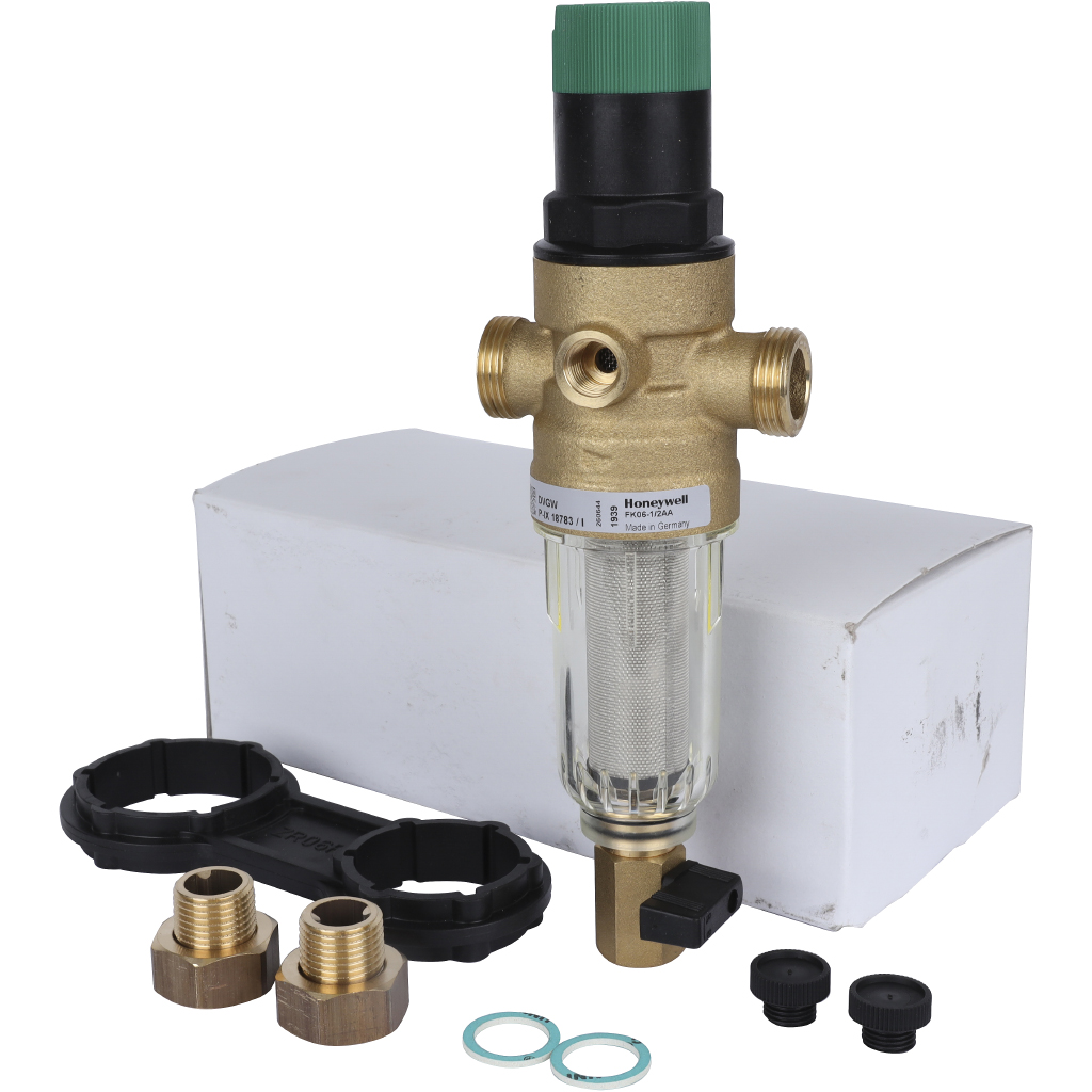 Honeywell (Resideo Braukmann) с редуктором, на холодную воду, 100 мкм, 1/2, FK06-1/2AA