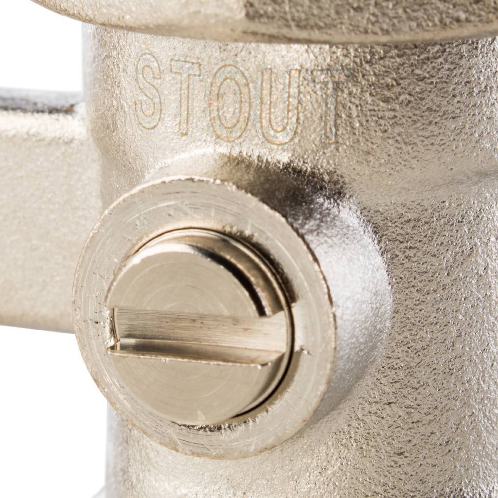 Узел нижнего подключения радиатора STOUT для двухтрубной системы, прямой 3/4, SVH-0002-000020