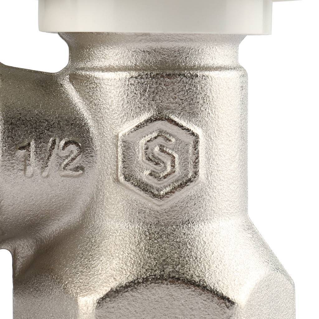 Клапан ручной терморегулирующий STOUT SVRs с неподъемным шпинделем, угловой 1/2, SVRs-1152-000015