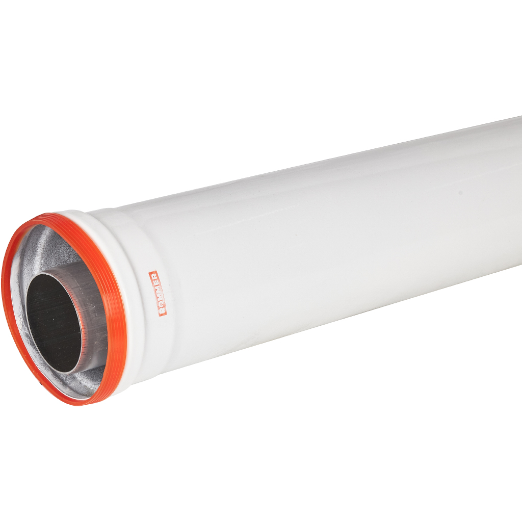 Удлинитель дымохода традиционный коаксиальный ROMMER D60(п-м)/100(м-п), L1000, RCA-6010-001000