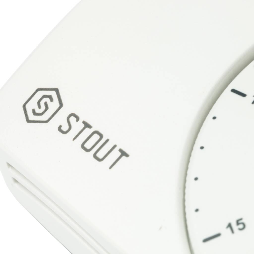 Проводной электронный термостат STOUT WFHT-BASIC со светодиодом, STE-0002-000004