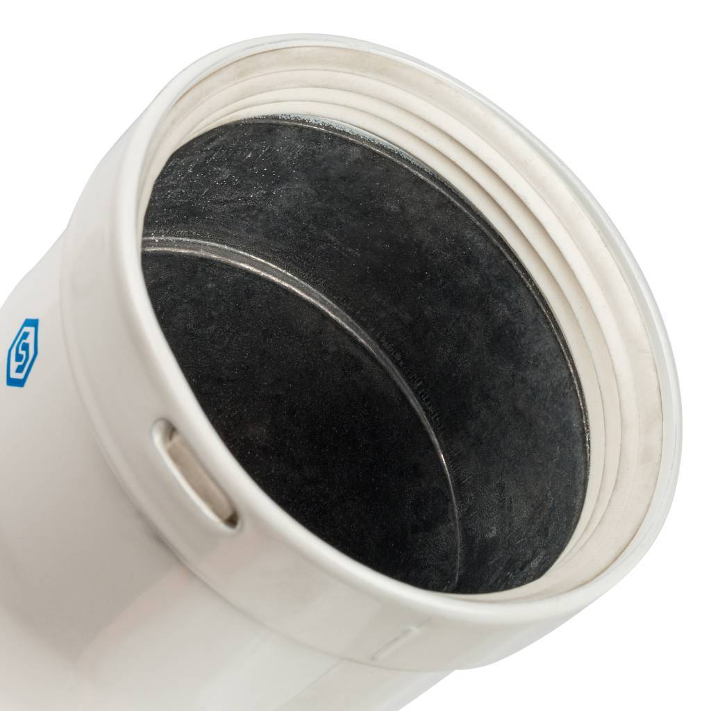 *SCA-0080-010090 STOUT Элемент дымохода отвод 90° DN80 с инспекционным патрубком, SCA-0080-010090