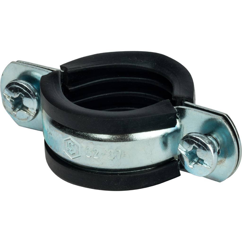 Комплект STOUT хомут+шпилька шуруп +дюбель пластиковый 1 (32-37), SAC-0020-100001
