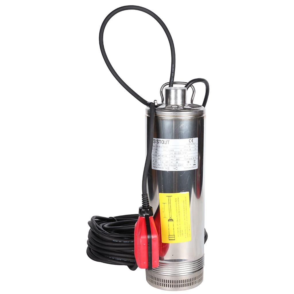 Насос колодезный STOUT кабель 20 м, 230V, Q=90 л/мин, H=34 м, SPW-0001-200600
