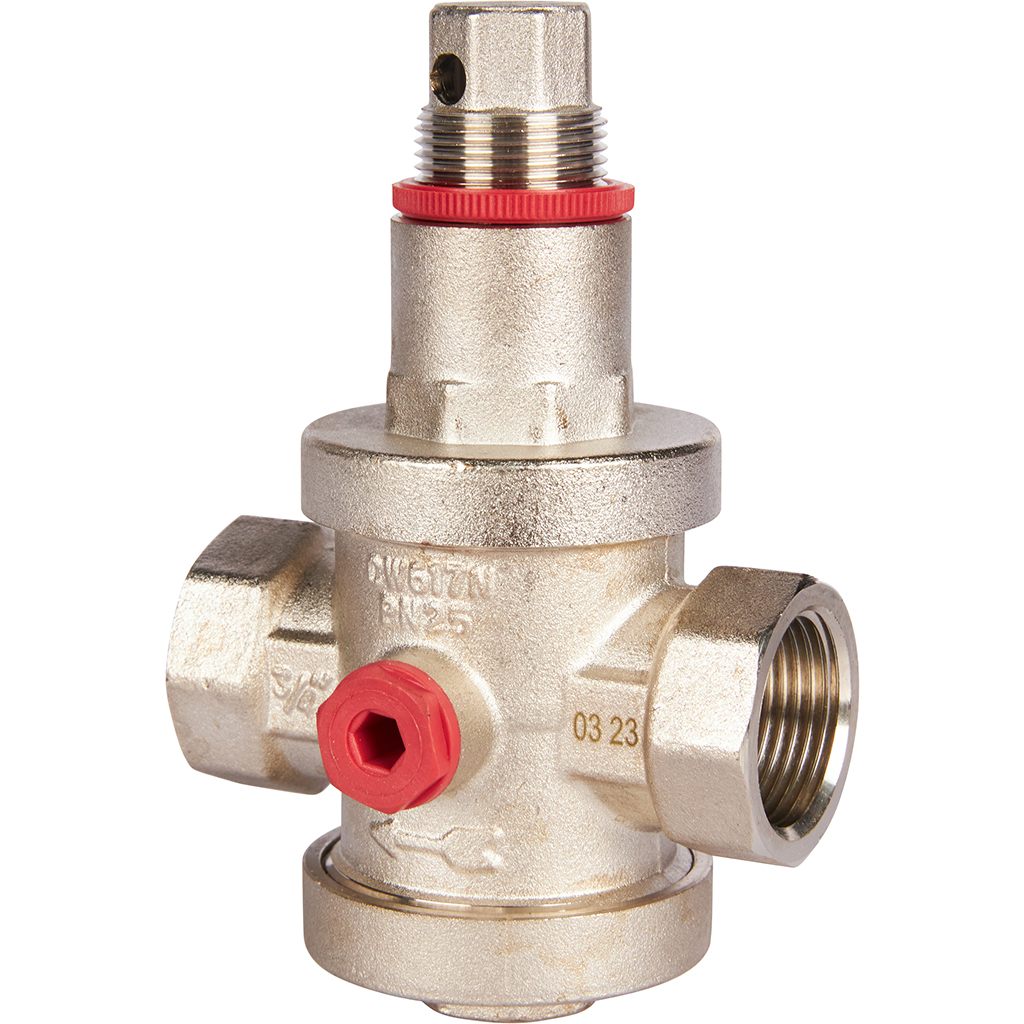 Редуктор давления ROMMER PN25 вн/вн 3/4 с выходом под манометр, RVS-0008-000020