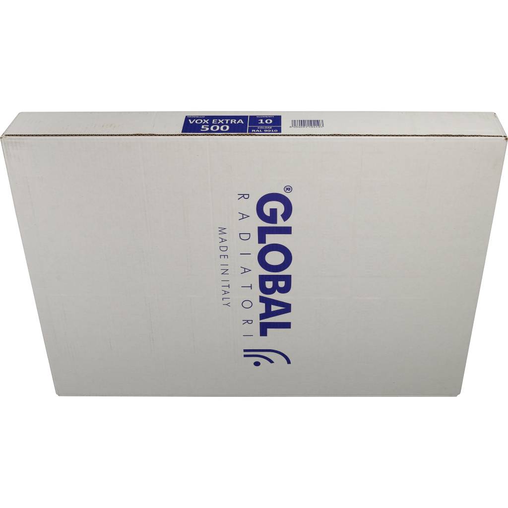 Радиатор алюминиевый Global VOX EXTRA 500 10 секций боковое подключение (белый RAL 9010), 83546