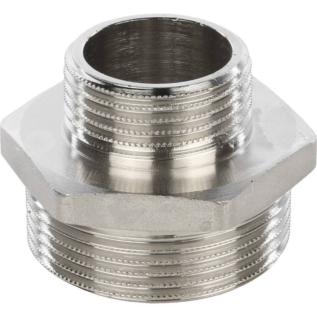 Ниппель НН STOUT переходной никелированный 1 1/2X1, SFT-0004-001121