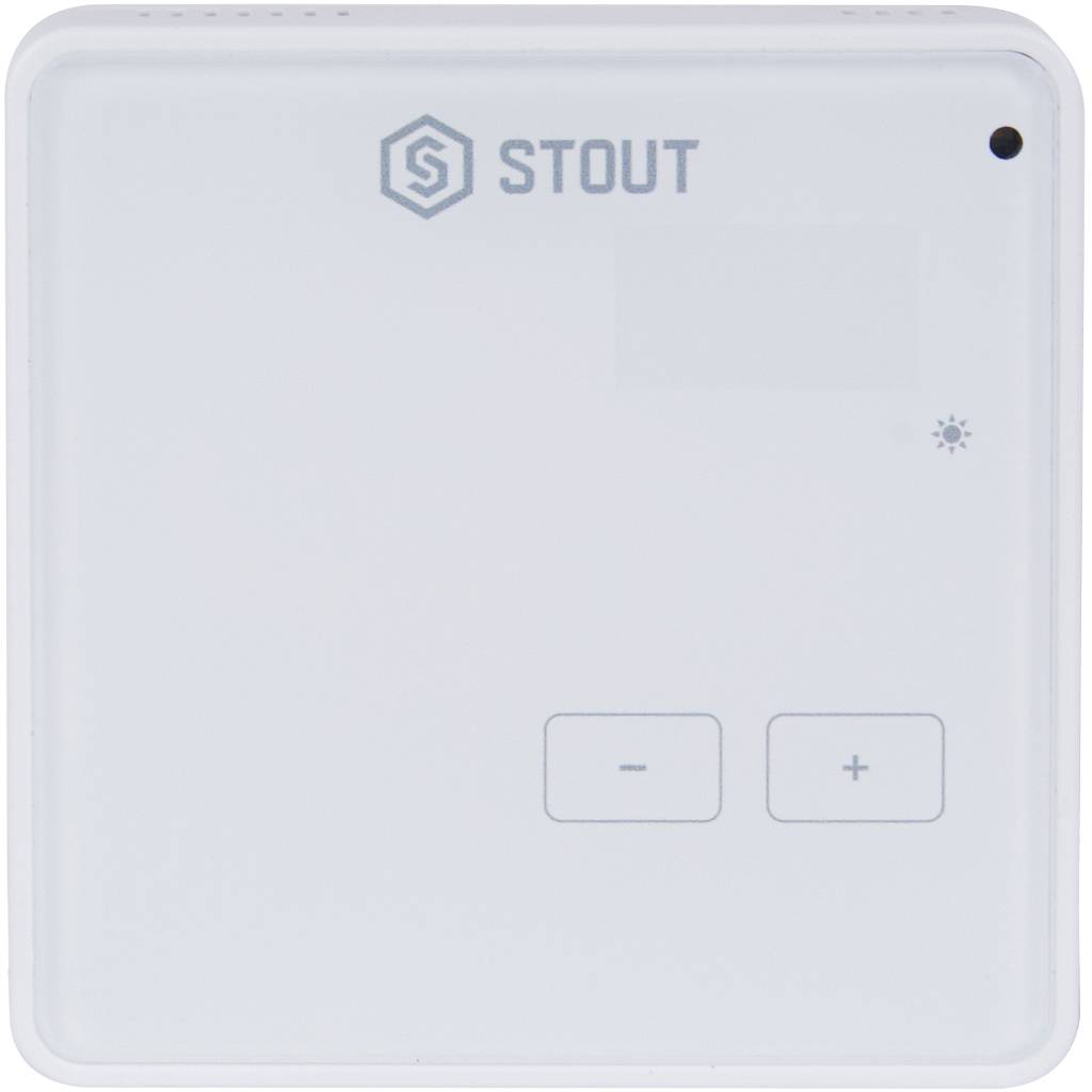 Беспроводной комнатный регулятор STOUT R-8z, белый, STE-0101-008003