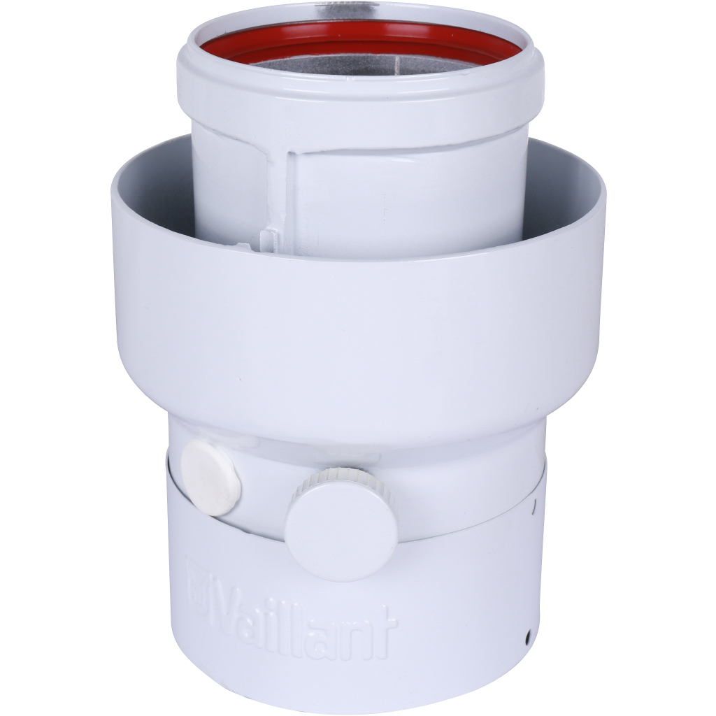 Переходник Vaillant 60/100 -> 80/125 мм с конденсатоотводчиком, 0020202465