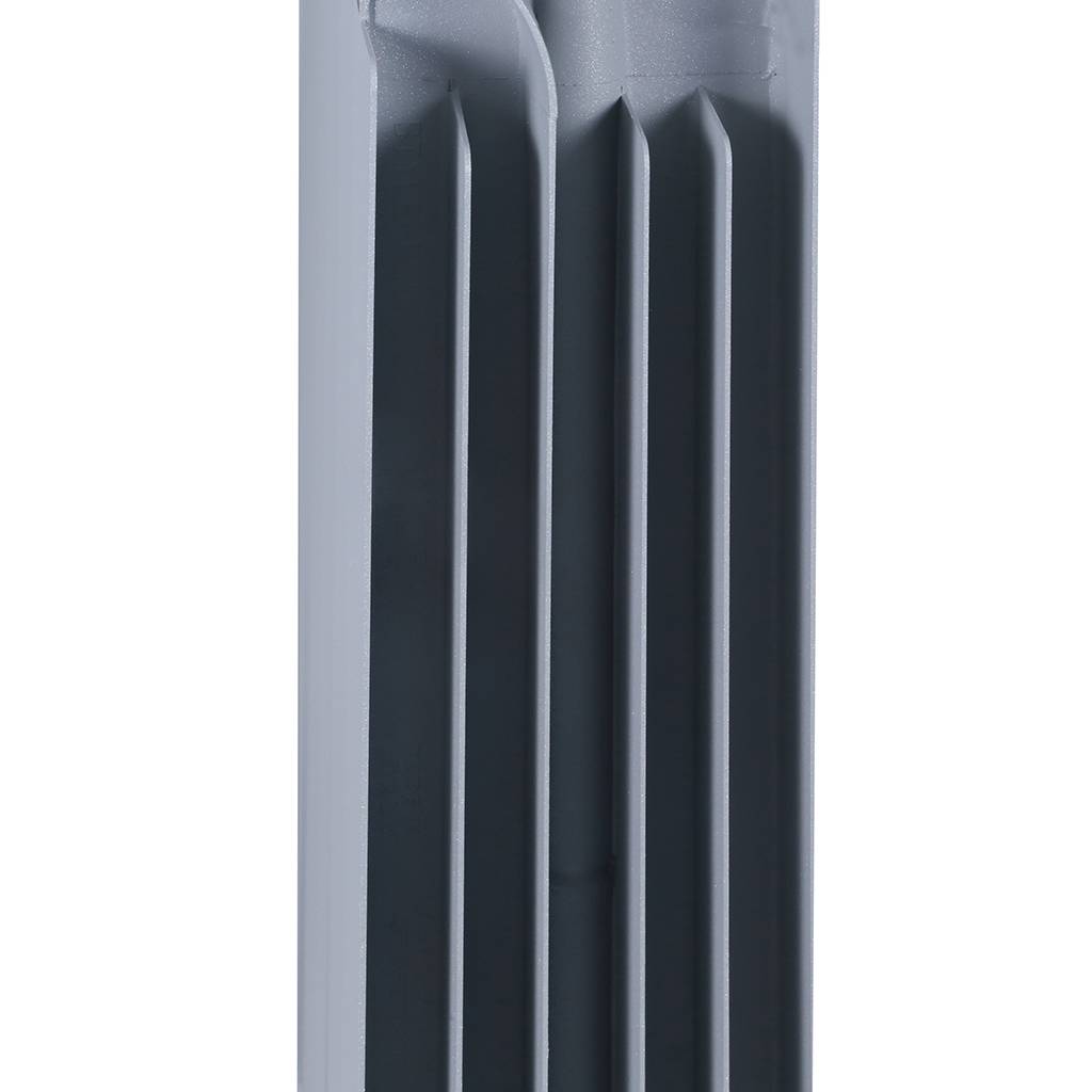 Радиатор биметаллический Global STYLE PLUS 500 8 секций боковое подключение (цвет cod.08 grigio argento opaco metallizzato 2676 (серый)), 155270