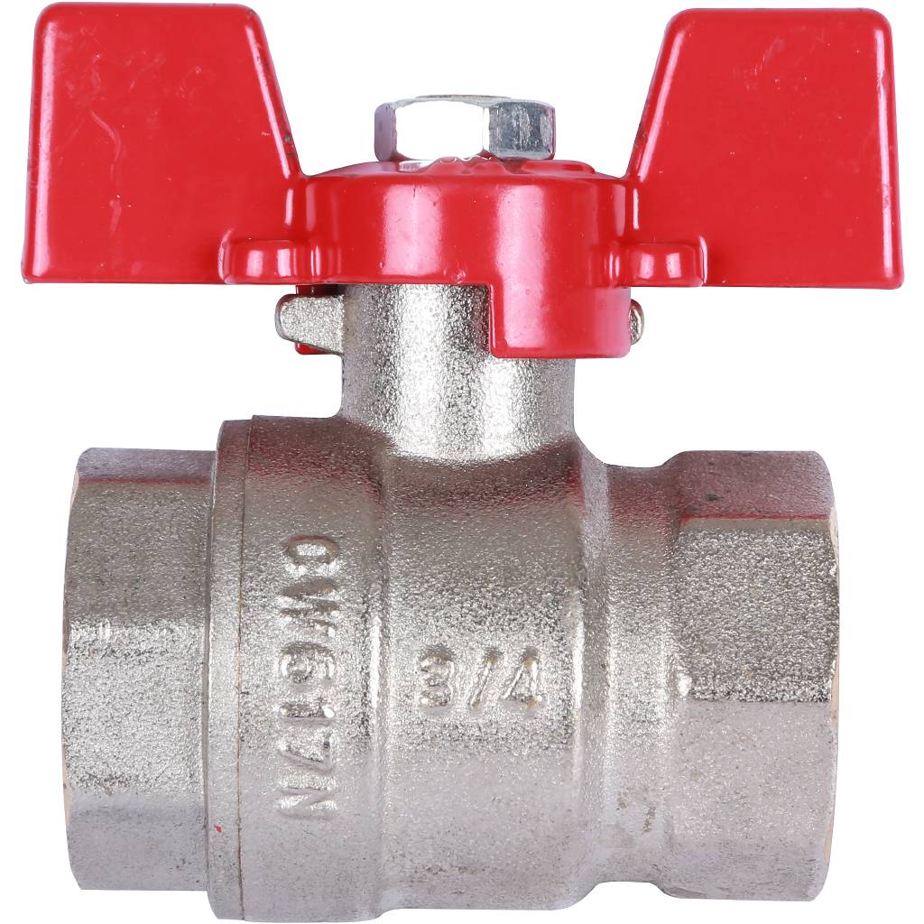 Кран шаровой ROMMER 3/4 ВН/ВН, ручка бабочка, RBV-0003-0110220