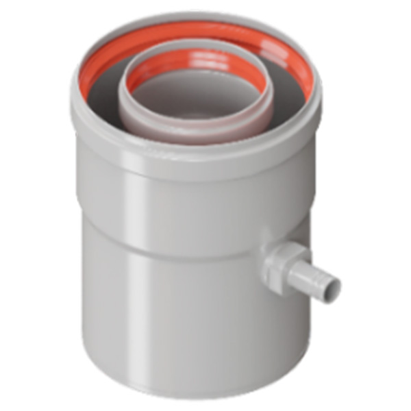 Конденсатоотводчик универсальный традиционный коаксиальный ROMMER D60(п-м)/100(п-м) (большой штуцер), RCA-6010-000101