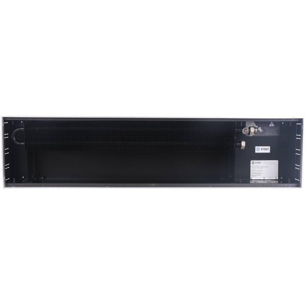 Внутрипольный конвектор STOUT SCN-1100 110х240х1000 (Решётка роликовая) правое подключение, SCN-1100-1124100