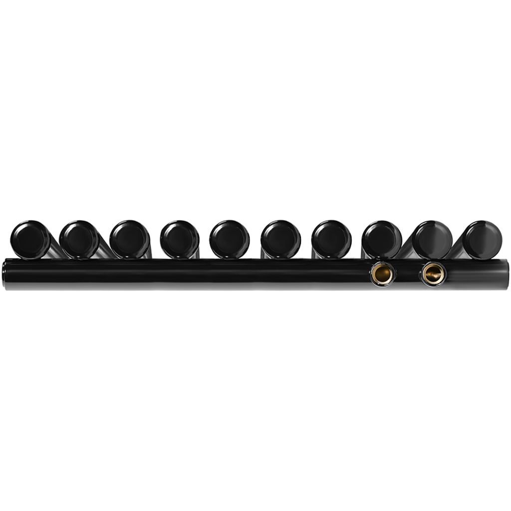 Стальной трубчатый радиатор STOUT TUBE ROUND нижнее правое подключение 10 секций R40 1-1750-10 RT RAL9005, STR401175010RTRAL9005