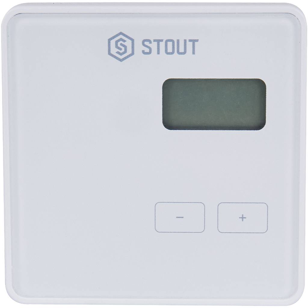 Беспроводной комнатный регулятор STOUT R-8b, белый, STE-0101-008001