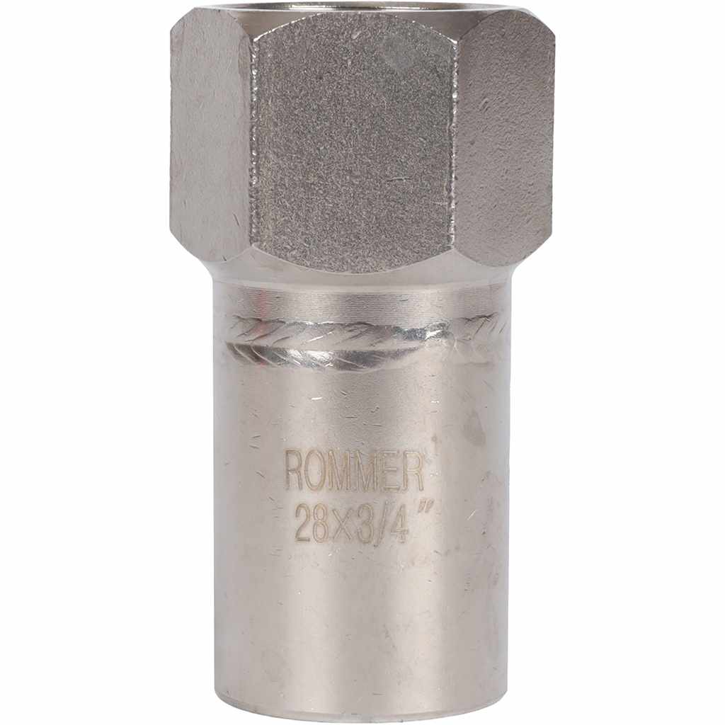 Вставка ROMMER переходная НПр-ВР, 28х3/4, из нержавеющей стали прессовой, RSS-1023-002834