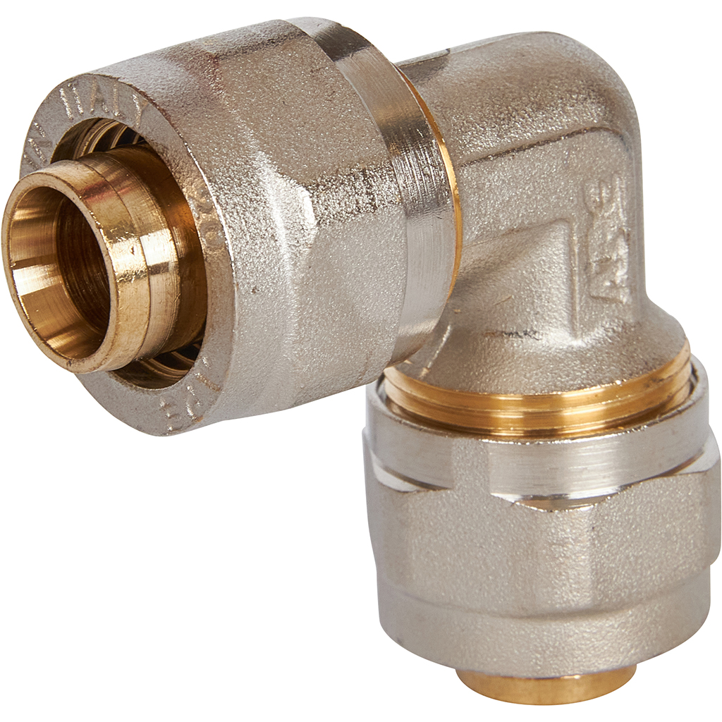 Угольник STOUT  90° 20х20 для металлопластиковых труб винтовой, SFS-0003-002020