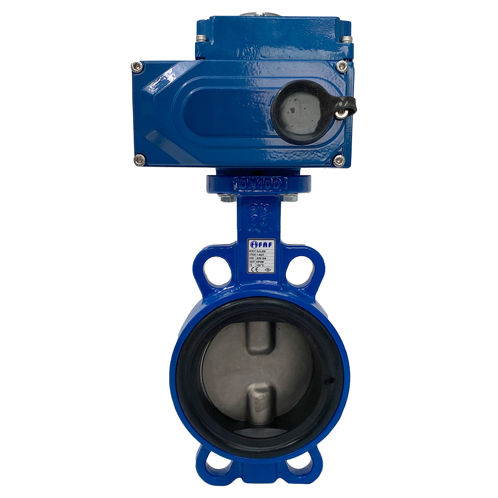 Затвор дисковый поворотный FAF Valve 3500 DN 400 c электроприводом AR21E020.220/50, 3500400AR21E020.220/50