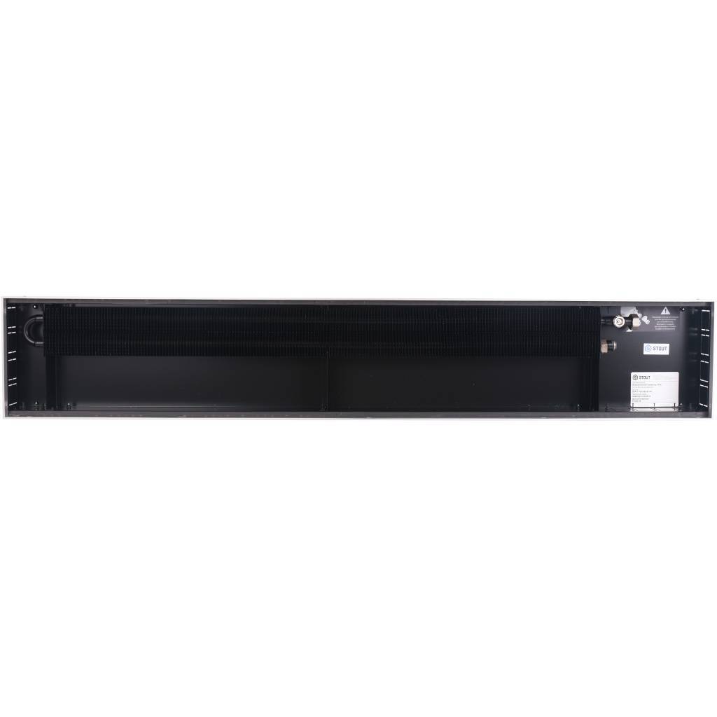 Внутрипольный конвектор STOUT SCN-1100 80х240х1400 (Решётка роликовая) правое подключение, SCN-1100-0824140