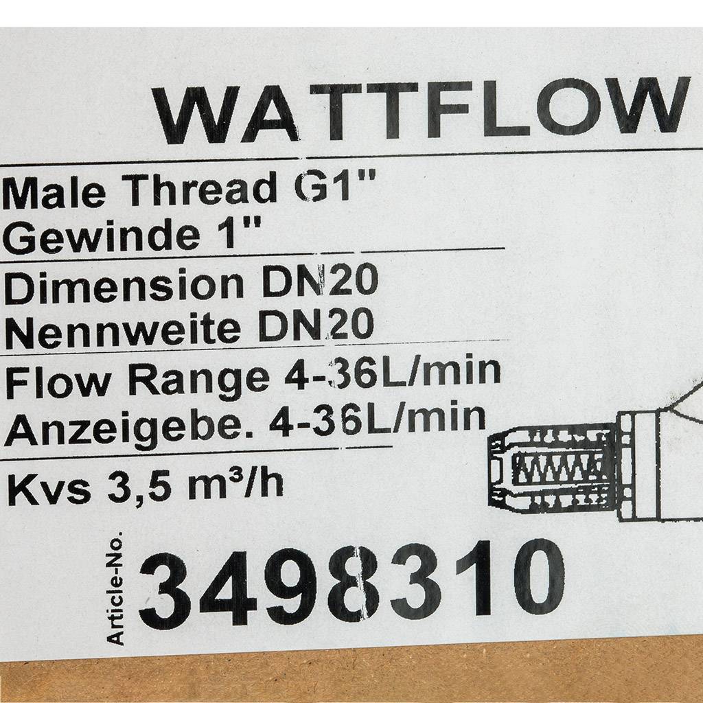 Вентиль балансировочный Watts НP SRV-AG20 с расходомером(1 ,4-36л/м), 10010140